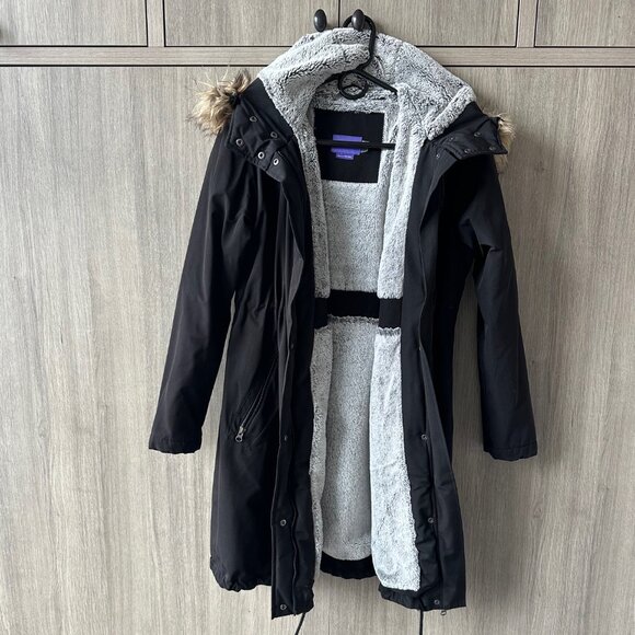 Seraphine Black Faux fur lined Jacket- Size 4 - Picture 1 of 5